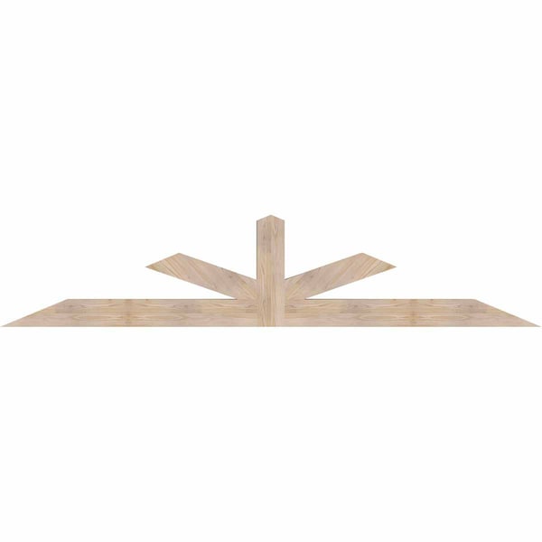 Ekena Millwork Saratoga Smooth Timber Gable Bracket, Douglas Fir, 108"W x 22"H x 5 1/2"D x 5 1/2"F, 5/12 Pitch GBW108X22X0606SAR00SDF - main
